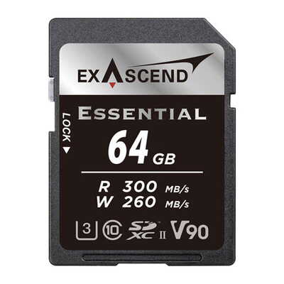 Essential UHS-II SDXC Card 64GB V90 EX64GSDU2-S