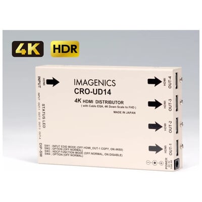 CRO-UD14 4K HDMI(DVI) 1入力4分配器